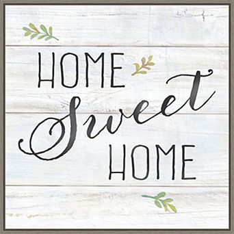 Amanti Art Farmhouse Sign I Home Sweet Home by Cynthia Coulter Framed Canvas Wall Art
