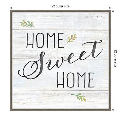 Amanti Art Farmhouse Sign I Home Sweet Home by Cynthia Coulter Framed Canvas Wall Art