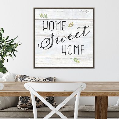 Amanti Art Farmhouse Sign I Home Sweet Home by Cynthia Coulter Framed Canvas Wall Art