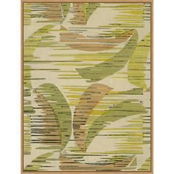 Amanti Art Delicate Deco Plant Pattern VII Framed Canvas Wall Art