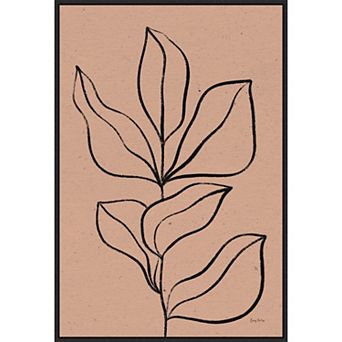 Amanti Art Balance VII (Leaves) Framed Canvas Wall Art
