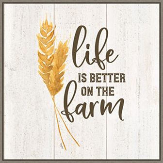 Amanti Art Farm Life V Better on the Farm by Tara Reed Framed Canvas Wall Art