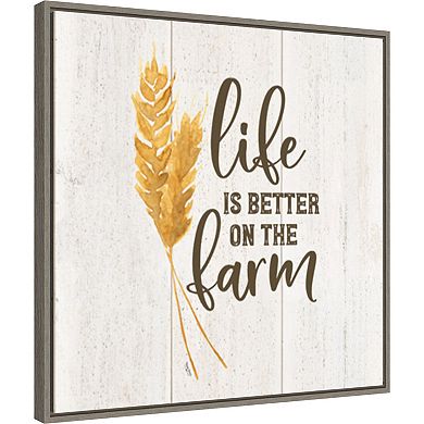 Amanti Art Farm Life V Better on the Farm by Tara Reed Framed Canvas Wall Art
