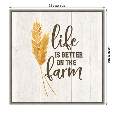 Amanti Art Farm Life V Better on the Farm by Tara Reed Framed Canvas Wall Art