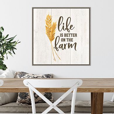 Amanti Art Farm Life V Better on the Farm by Tara Reed Framed Canvas Wall Art