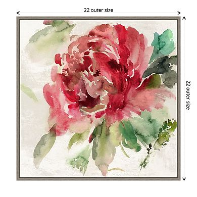 Amanti Art Fall Peony II Framed Canvas Wall Art