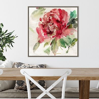 Amanti Art Fall Peony II Framed Canvas Wall Art