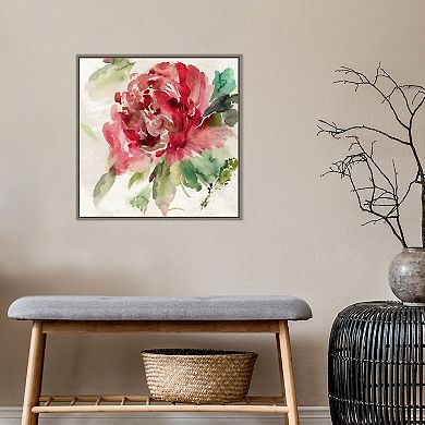 Amanti Art Fall Peony II Framed Canvas Wall Art
