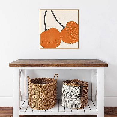 Amanti Art Graphic Fruit III (Cherry) Framed Canvas Wall Art