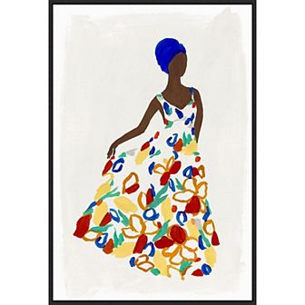 Amanti Art Floral Fashion I Framed Canvas Wall Art