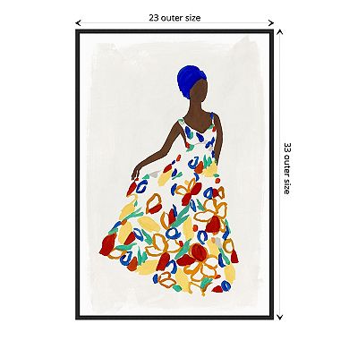 Amanti Art Floral Fashion I Framed Canvas Wall Art