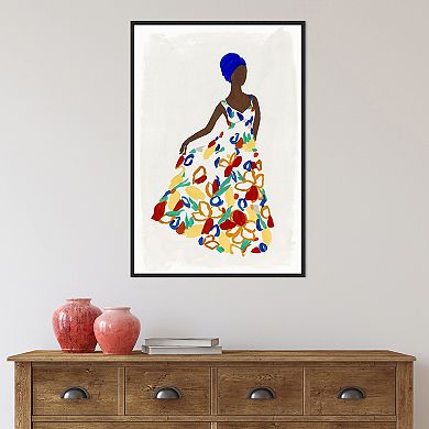 Amanti Art Floral Fashion I Framed Canvas Wall Art