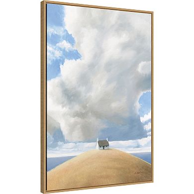 Amanti Art House on the Hill Framed Canvas Wall Art Print