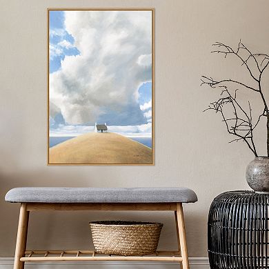 Amanti Art House on the Hill Framed Canvas Wall Art Print