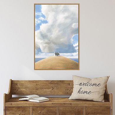 Amanti Art House on the Hill Framed Canvas Wall Art Print