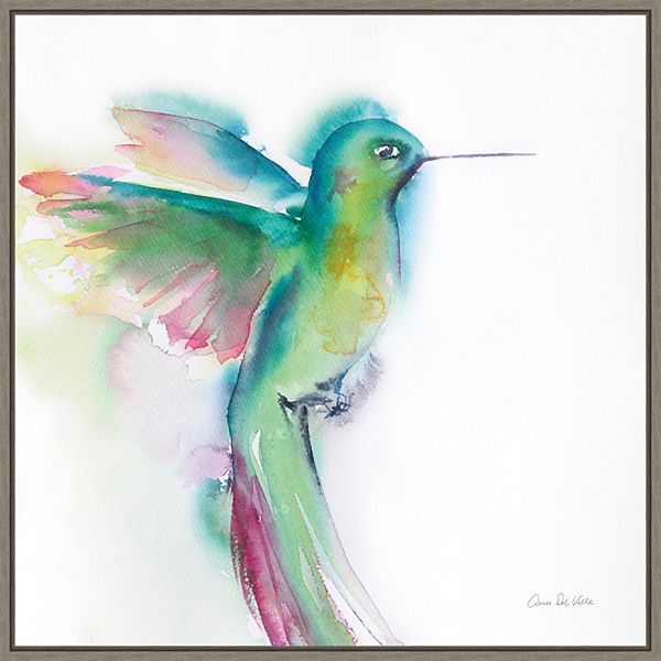 Amanti Art Hummingbirds II Framed Canvas Wall Art