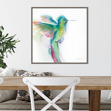 Amanti Art Hummingbirds II Framed Canvas Wall Art