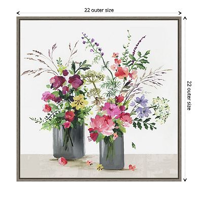 Amanti Art Florals Framed Canvas Wall Art