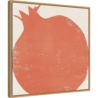 Amanti Art Graphic Fruit I (Pomegranate) Framed Canvas Wall Art