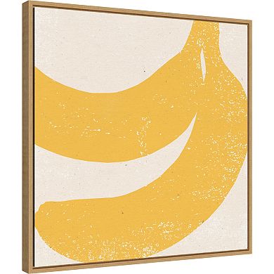 Amanti Art Graphic Fruit II (Banana) Framed Canvas Wall Art