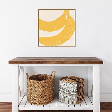 Amanti Art Graphic Fruit II (Banana) Framed Canvas Wall Art