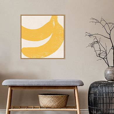Amanti Art Graphic Fruit II (Banana) Framed Canvas Wall Art