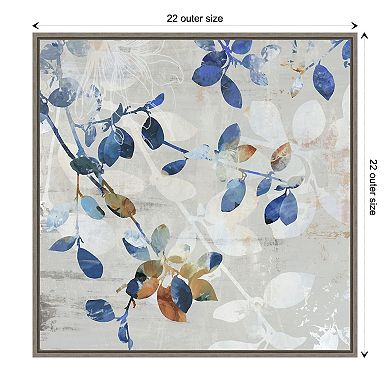 Amanti Art Golden Blue II Framed Canvas Wall Art