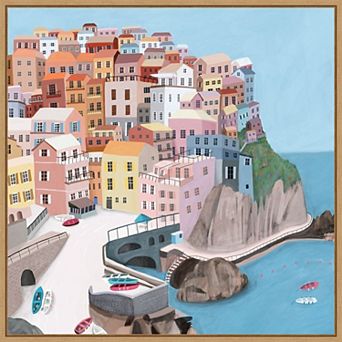 Amanti Art Manarola Italy Framed Canvas Wall Art