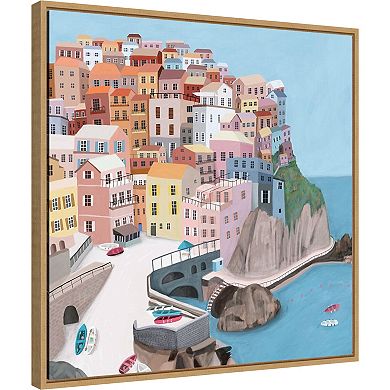 Amanti Art Manarola Italy Framed Canvas Wall Art