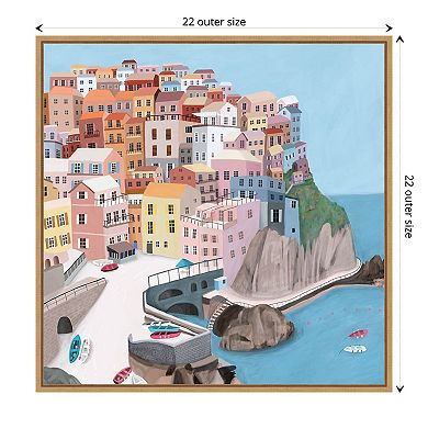 Amanti Art Manarola Italy Framed Canvas Wall Art