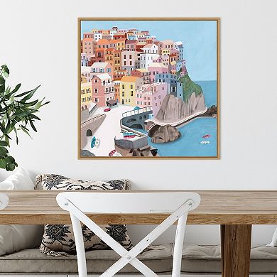 Amanti Art Manarola Italy Framed Canvas Wall Art