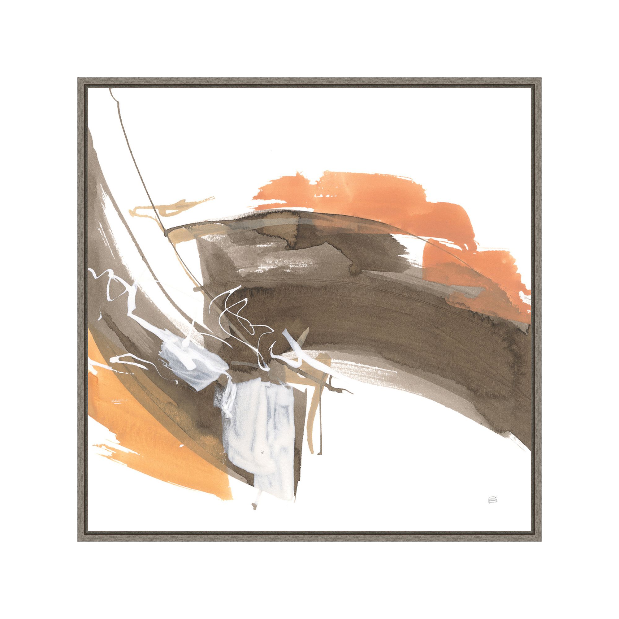 Amanti Art Melody III Framed Canvas Wall Art, Gray
