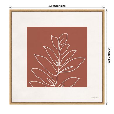 Amanti Art Just Leaves 06 Framed Canvas Wall Art