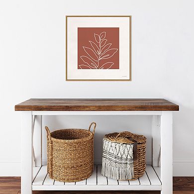 Amanti Art Just Leaves 06 Framed Canvas Wall Art