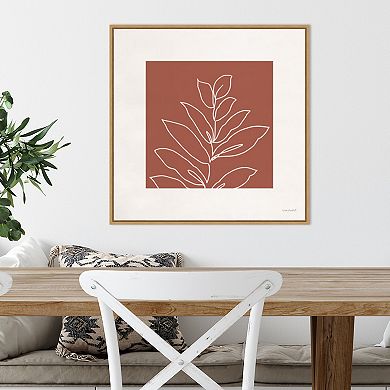 Amanti Art Just Leaves 06 Framed Canvas Wall Art