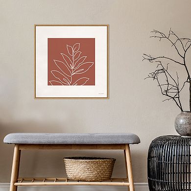 Amanti Art Just Leaves 06 Framed Canvas Wall Art