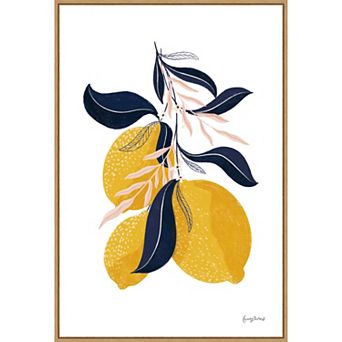 Amanti Art Lemons I Framed Canvas Wall Art