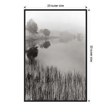 Amanti Art Lakeside Mist by Monte Nagler Framed Canvas Wall Art Print