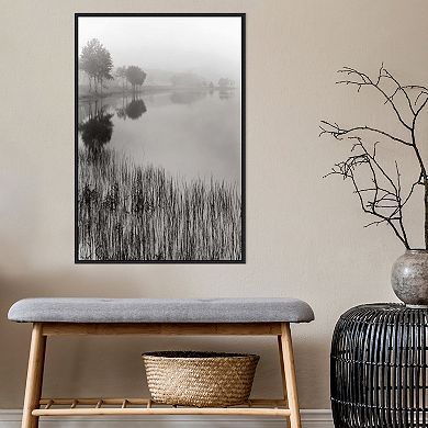 Amanti Art Lakeside Mist by Monte Nagler Framed Canvas Wall Art Print