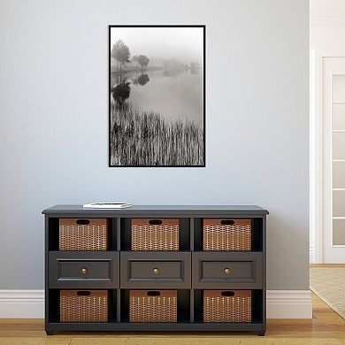 Amanti Art Lakeside Mist by Monte Nagler Framed Canvas Wall Art Print