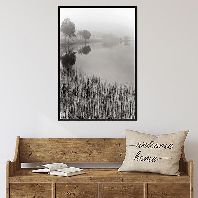 Amanti Art Lakeside Mist by Monte Nagler Framed Canvas Wall Art Print