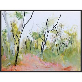 Amanti Art Loop Trail Through Swamp Oak Woodland Framed Canvas Wall Art