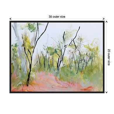 Amanti Art Loop Trail Through Swamp Oak Woodland Framed Canvas Wall Art