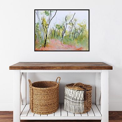 Amanti Art Loop Trail Through Swamp Oak Woodland Framed Canvas Wall Art