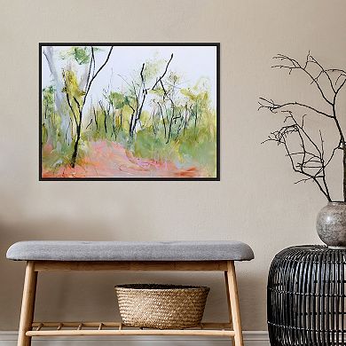 Amanti Art Loop Trail Through Swamp Oak Woodland Framed Canvas Wall Art