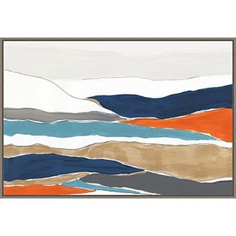 Amanti Art Orange Rolling Hills II Framed Canvas Wall Art Print