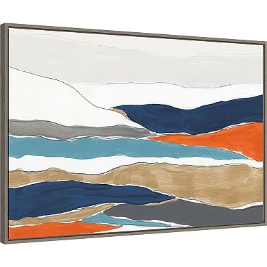Amanti Art Orange Rolling Hills II Framed Canvas Wall Art Print