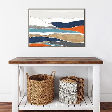 Amanti Art Orange Rolling Hills II Framed Canvas Wall Art Print