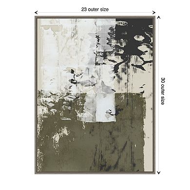 Amanti Art Reflections in Sage II Framed Canvas Wall Art