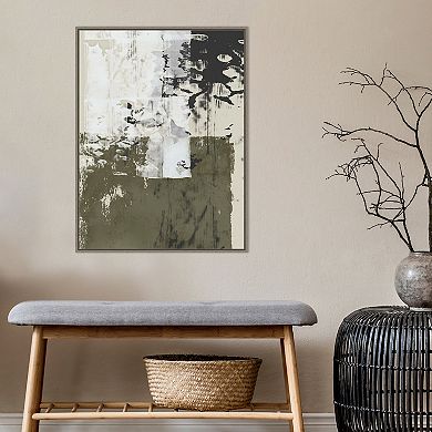 Amanti Art Reflections in Sage II Framed Canvas Wall Art